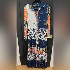 Carolina K Floral Patchwork Maxi Dress